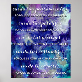 Cuida tus pensamientos poster