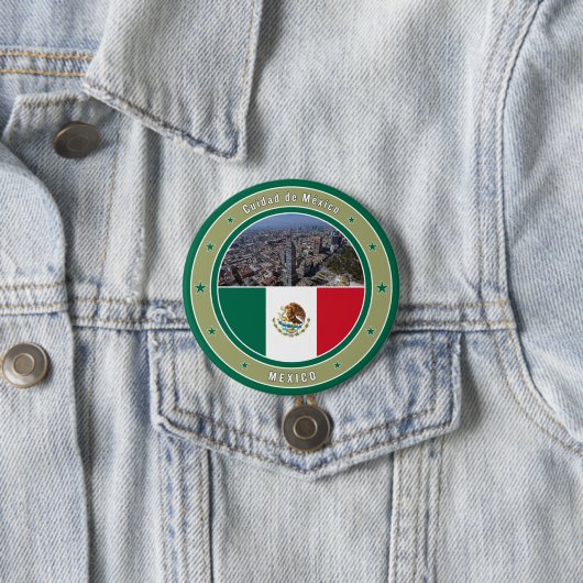 Cuidad de Mexico Ronde Button 7,6 Cm (In situ)