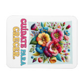 Cuídate para crecer regalo floral magneet (Horizontaal)