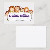 Cuido ninos visitekaartje (Voorkant / Achterkant)