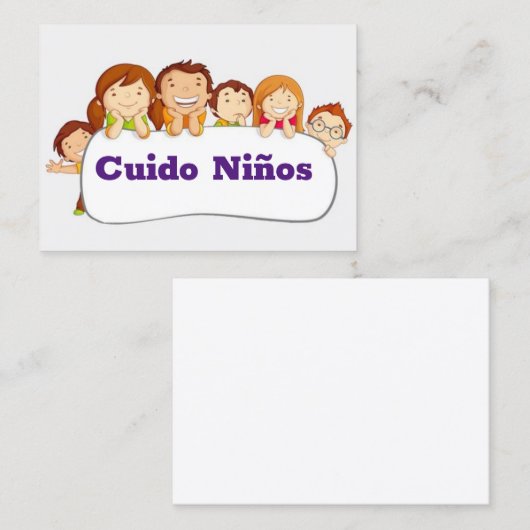Cuido ninos visitekaartje (Voorkant / Achterkant)