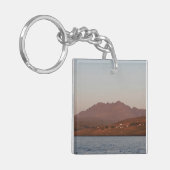 Cuillin Hills in Rode Zonsondergang Skye Sleutelhanger (Voorkant Links)