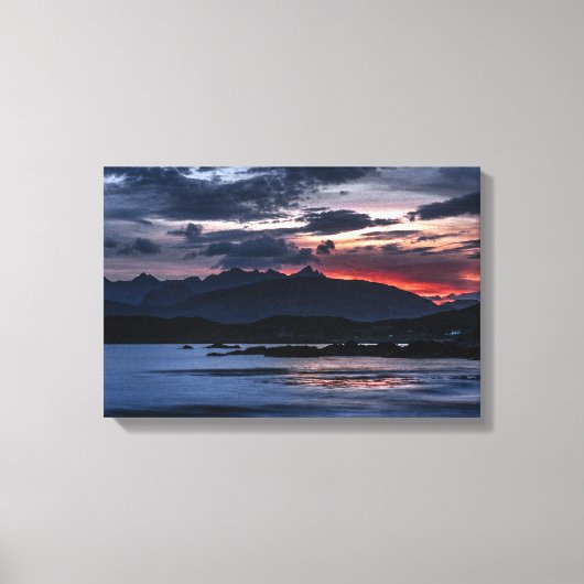 Cuillin Ridge Zonsondergang Isle of Skye  Canvas Afdruk (Voorkant)