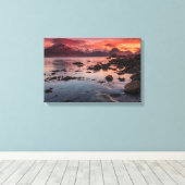 Cuillins vanuit Elgol Isle of Skye Canvas Afdruk (Insitu (Houten vloer))