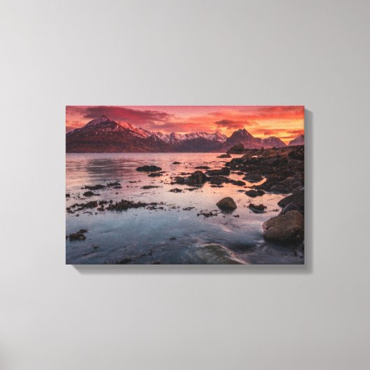 Cuillins vanuit Elgol Isle of Skye Canvas Afdruk (Voorkant)