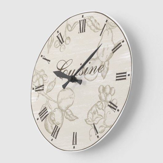 Cuisine Franse  wandklok (Hoek)