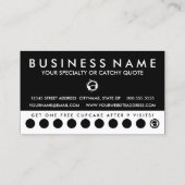 Cuitcake splatz zwarte ponskaart klantenkaartje (Achterkant)