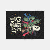 Cuke Or Treat – Funny Halloween Cuber Costume  Fleece Deken (Voorkant (Horizontaal))