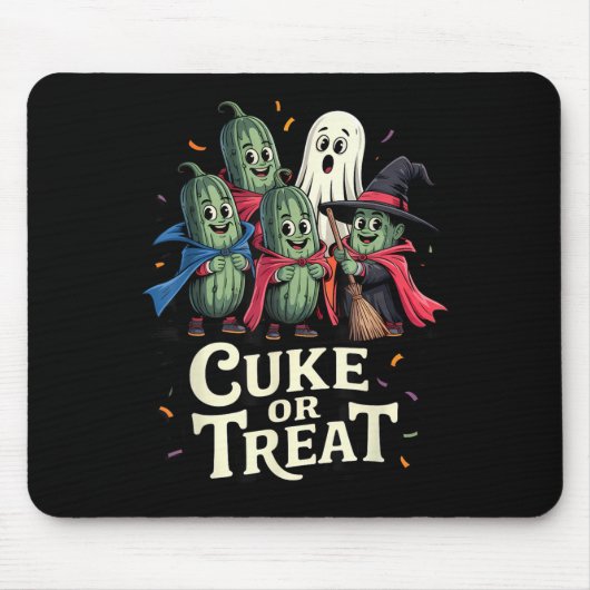 Cuke Or Treat – Funny Halloween Cuber Costume Muismat (Voorkant)