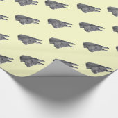 Cukey doncil drawing monochroom realist art cadeaupapier (Hoek)