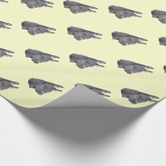 Cukey doncil drawing monochroom realist art cadeaupapier (Hoek)