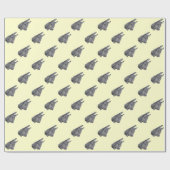 Cukey doncil drawing monochroom realist art cadeaupapier (Vlak)