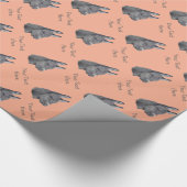 Cukey doncil drawing monochroom realist art cadeaupapier (Hoek)