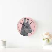 Cukey doncil drawing monochroom realist art ronde klok (Huis)