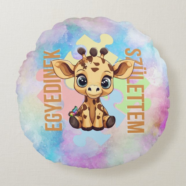 Cuki affirmációk | SNI Zsiráf | Egyedinek Rond Kussen (Voorkant)