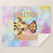 Cuki affirmációk | SNI Zsiráf | Egyedinek Sherpa Deken (Voorkant (horizontaal))