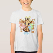 Cuki affirmációk | SNI Zsiráf | Egyedinek Tri-Blend Shirt (Voorkant)