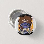 Cukini Chainzaag Undode moordenaar Ronde Button 3,2 Cm (Voorkant /achterkant)