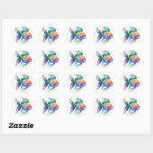 cula colourful fish ronde sticker (Vel)