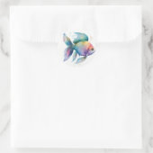 cula colourful fish ronde sticker (Tas)