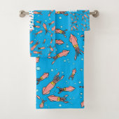 Cula funny pink squid cartoon pattern bad handdoek (Insitu)