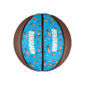 Cula funny pink squid cartoon pattern basketbal (Verticaal)