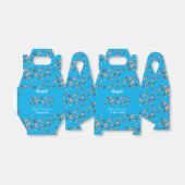 Cula funny pink squid cartoon pattern bedankdoosjes (Uitgevouwen)