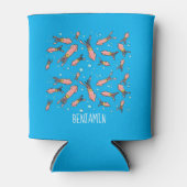 Cula funny pink squid cartoon pattern blikjeskoeler (Voorkant)