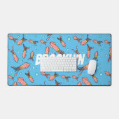 Cula funny pink squid cartoon pattern bureaumat (Keyboard & Muis)