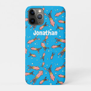 Cula funny pink squid cartoon pattern Case-Mate iPhone case