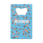 Cula funny pink squid cartoon pattern creditkaart flessenopener (Achterkant)