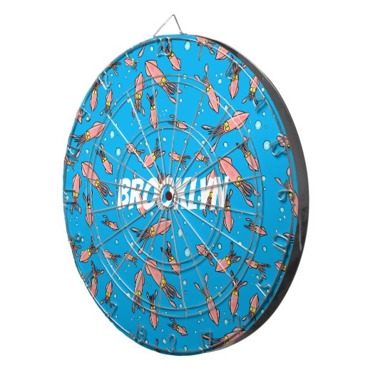 Cula funny pink squid cartoon pattern dartbord (Voorkant Rechts)