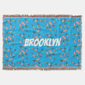 Cula funny pink squid cartoon pattern deken (Voorkant)