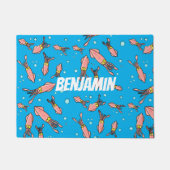 Cula funny pink squid cartoon pattern deurmat (Voorkant)