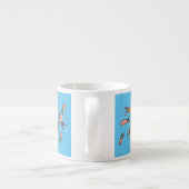 Cula funny pink squid cartoon pattern espresso kop (Achterkant)