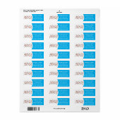 Cula funny pink squid cartoon pattern etiket (Full Sheet)