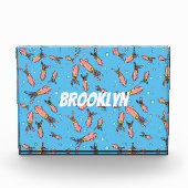 Cula funny pink squid cartoon pattern fotoblokken (Voorkant)