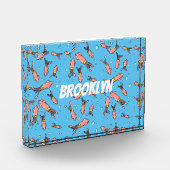 Cula funny pink squid cartoon pattern fotoblokken (Links)