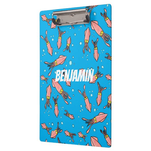 Cula funny pink squid cartoon pattern klembord (Links)