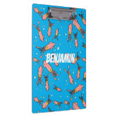 Cula funny pink squid cartoon pattern klembord (Rechts)