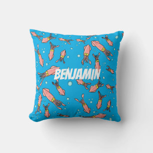 Cula funny pink squid cartoon pattern kussen