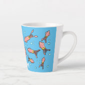 Cula funny pink squid cartoon pattern latte mok (Rechts)