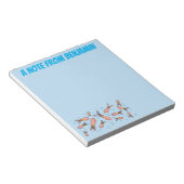 Cula funny pink squid cartoon pattern notitieblok (Schuin)