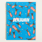 Cula funny pink squid cartoon pattern planner (Voorkant)