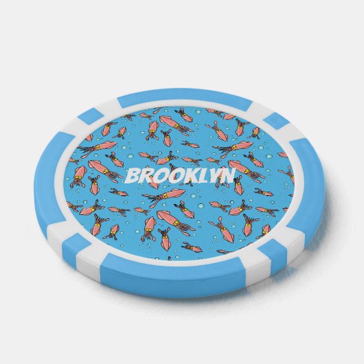 Cula funny pink squid cartoon pattern poker chips (Enkel)