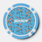 Cula funny pink squid cartoon pattern poker chips (Achterkant)