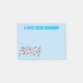 Cula funny pink squid cartoon pattern post-it® notes (Voorkant)