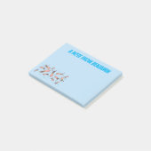 Cula funny pink squid cartoon pattern post-it® notes (Schuin)