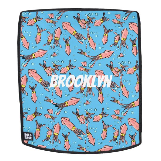 Cula funny pink squid cartoon pattern rugtassen (Verwijderbaar gezicht)