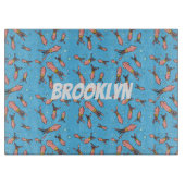Cula funny pink squid cartoon pattern snijplank (Voorkant)